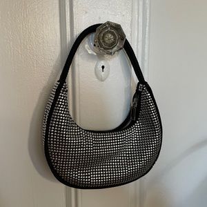 Mango Silver Studded Shoulder Bag